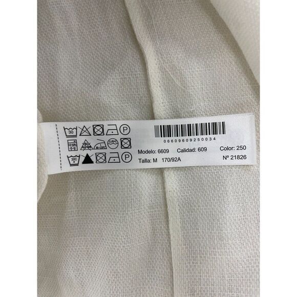 Massimo Dutti Womens Midi Dress M White Linen With Strap Details 6609/609 NWT - Picture 9 of 12